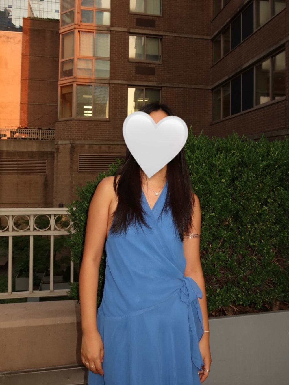 abercrombie & fitch draped blue halter wrap mini dress